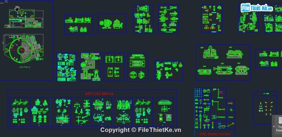 cad chi tiết,kết cấu Đồ gá,Dao,bulong,đai ốc